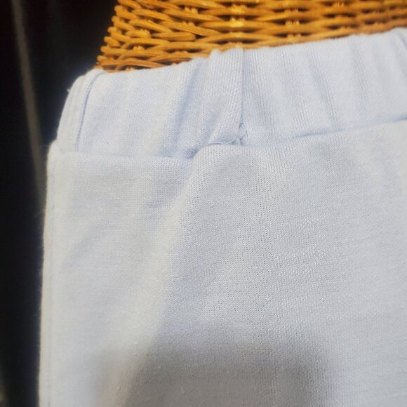 Vintage Devon IGLWU Union Made Size 10 Powder blue Polyester Midi Pencil skirt - Picture 6 of 11